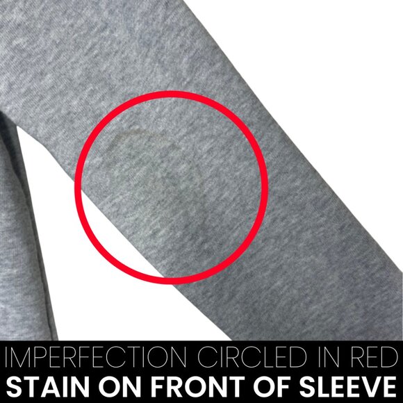 TALBOTS | Gray Long Sleeve Crewneck Sweatshirt with Embroidered Hearts | Size XS - Picture 8 of 13